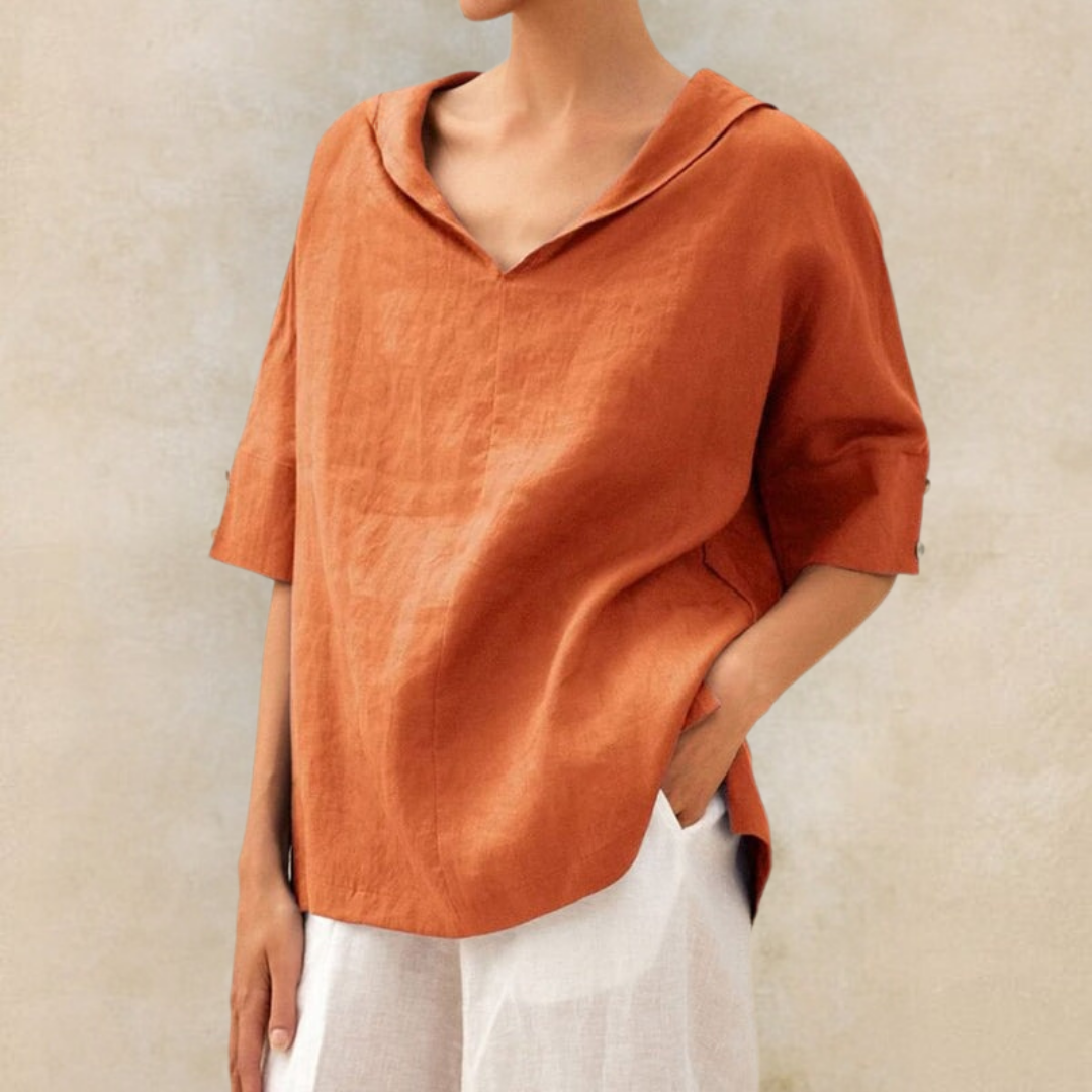 Zoe - Casual Loose-Fit Blouse - TARHUS