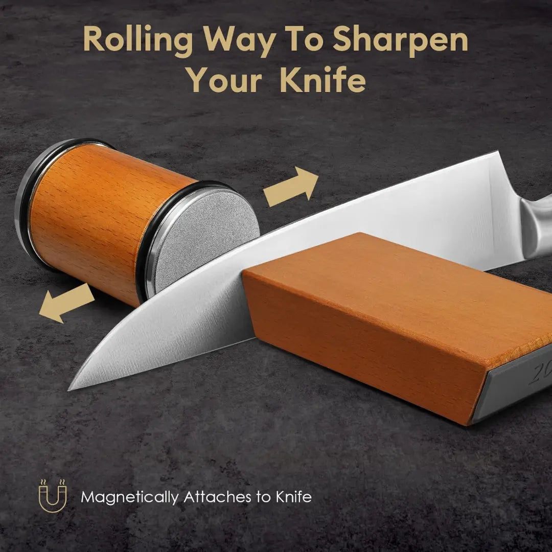 Rolling Knife Sharpener – Precision Edge Tool for Kitchen Knives | Compact, Handheld & Easy to Use - TARHUS
