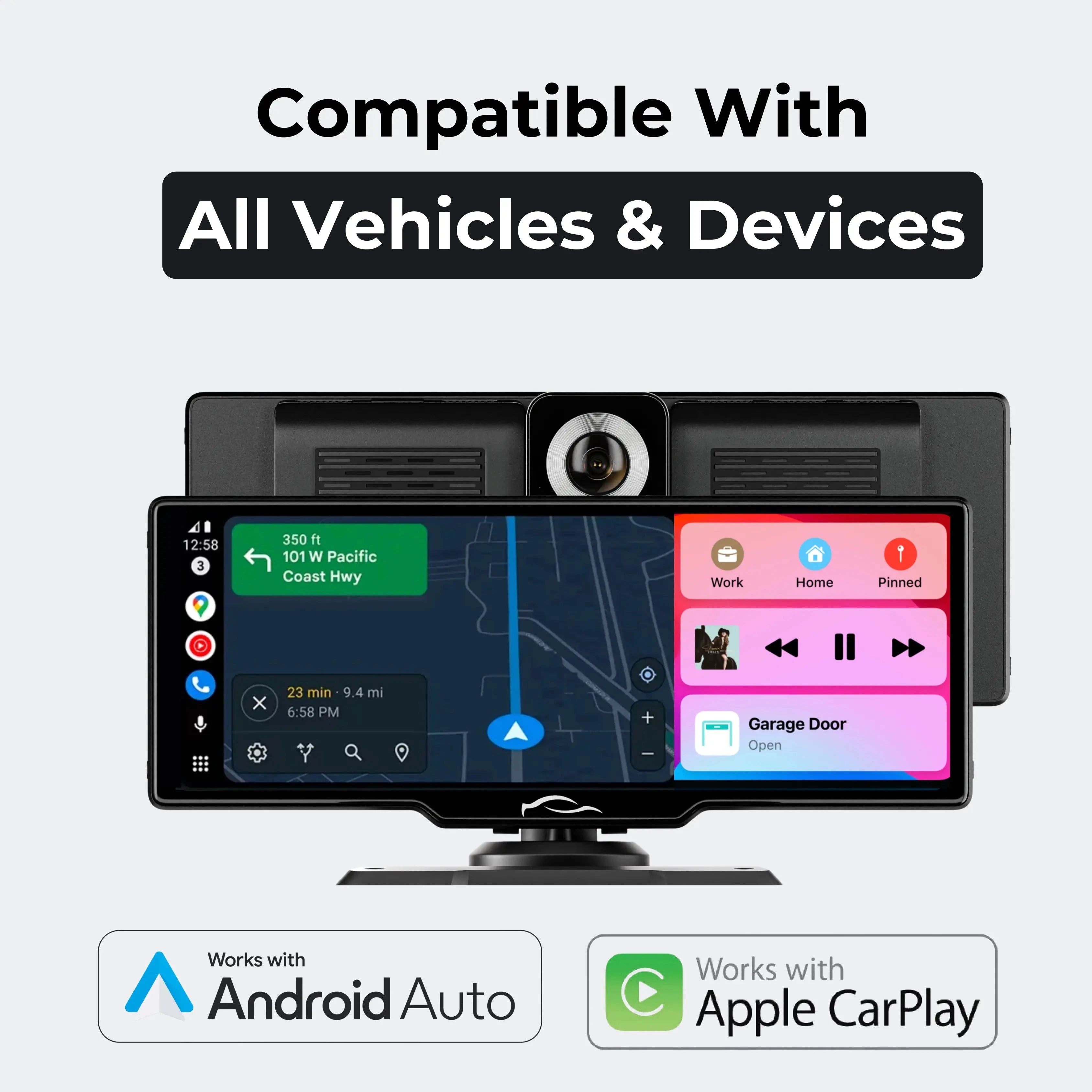 CarTablet Pro | Wireless Apple CarPlay & Android Auto Screen for Any Car TARHUS