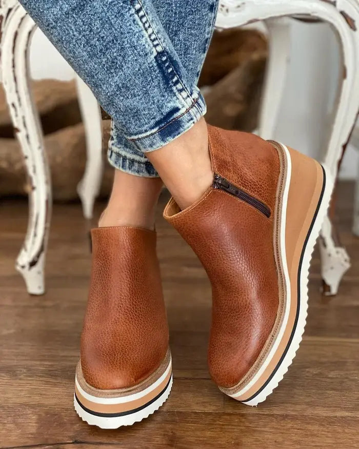 ANN | Stylish Wedge Boots for Your Style - TARHUS