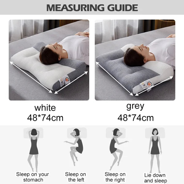 Orthopedic Memory Foam Neck Pillow – Support Pillow for Side & Back Sleepers, Ergonomic Contour Design - TARHUS