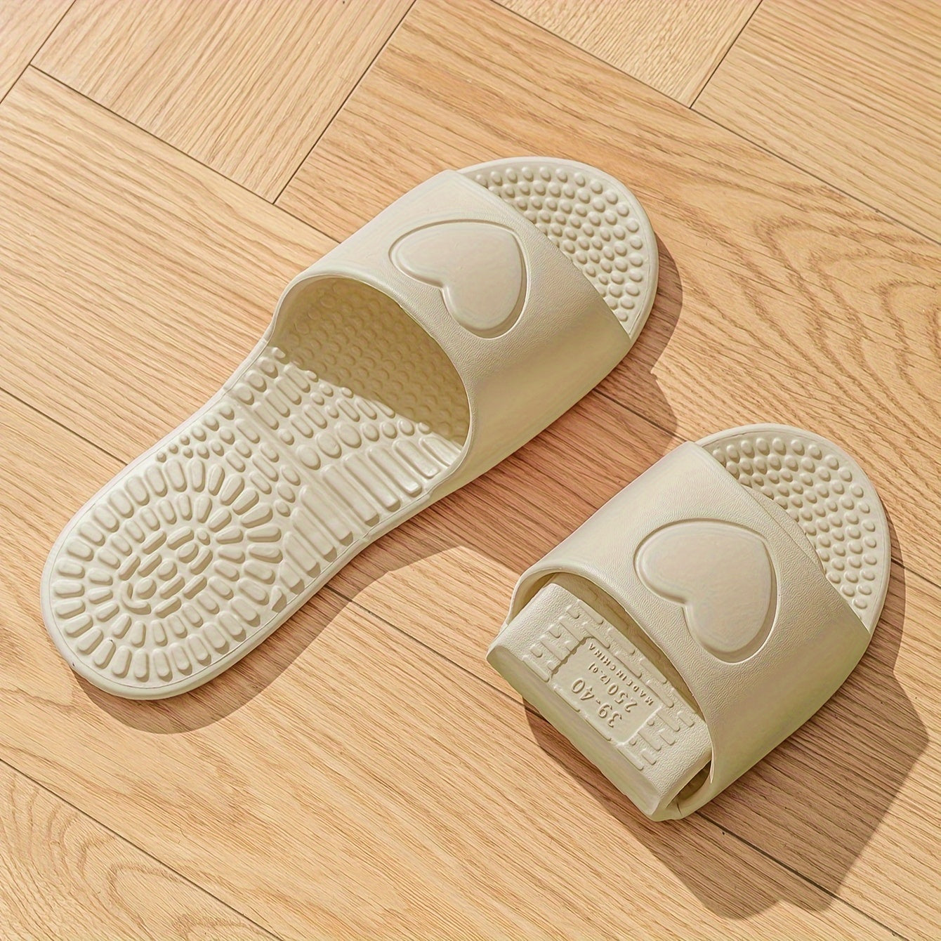 EVA Foldable Slippers for Travel, Indoor Bathroom Massage Sandals, Unisex Quick-Dry Non-Slip Flat Sole Slippers, All-Season Simple Solid Color Slip-On Clogs TARHUS