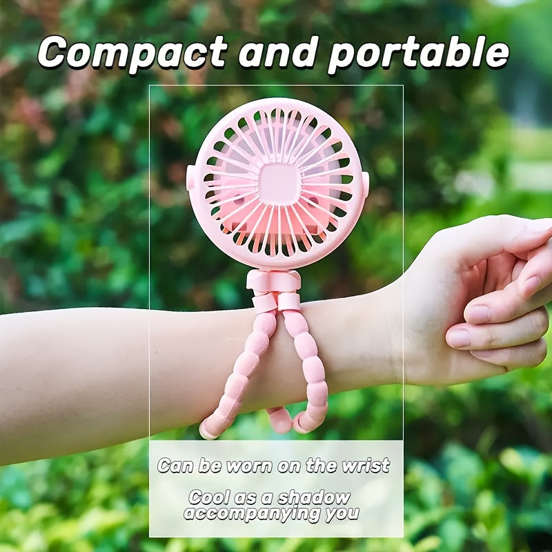 Portable USB Rechargeable Octopus Fan – Flexible Handheld Electric Mini Fan for Desk TARHUS