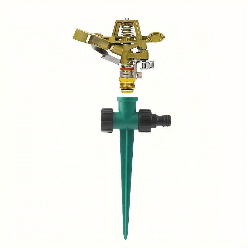 360° Rotating Zinc Alloy Lawn Sprinkler Head with Adjustable Arm & Spray Nozzle - Durable Garden Irrigation Tool for Even Water Distribution, Yard & Field Coverage, Sprinklers for Lawn TARHUS