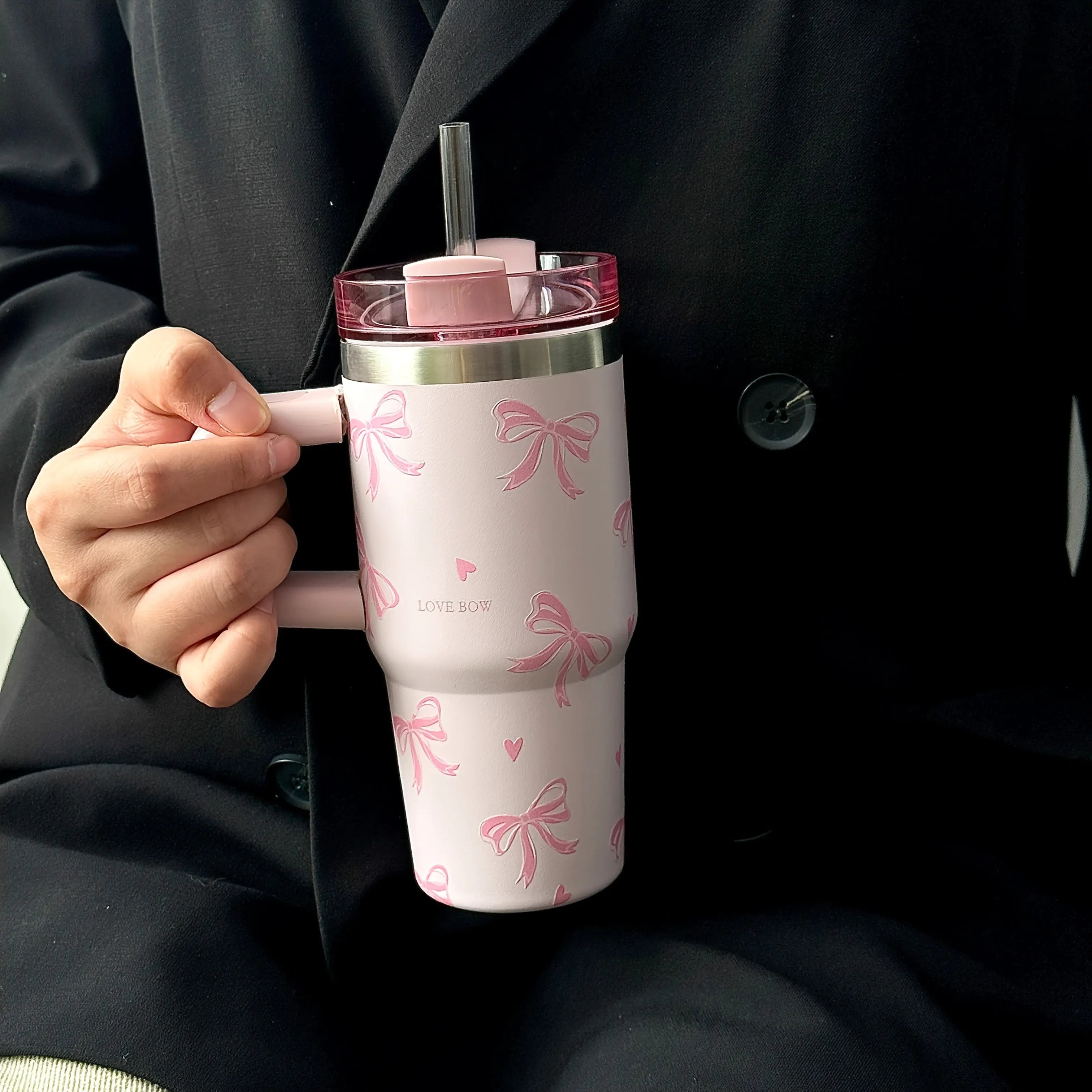 Stainless Steel Insulated Travel Mug with Handle (Stanley) - TARHUS