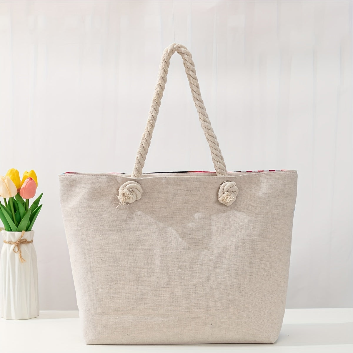 Calista | Bohemian Chic Beach Tote Bag – Spacious & Stylish with Zipper TARHUS