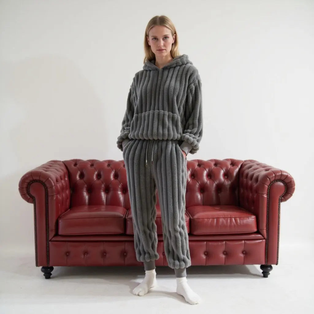 Fleece Tracksuit Set – Soft Hoodie + Jogger Pants for Men & Women | Everyday Loungewear - TARHUS