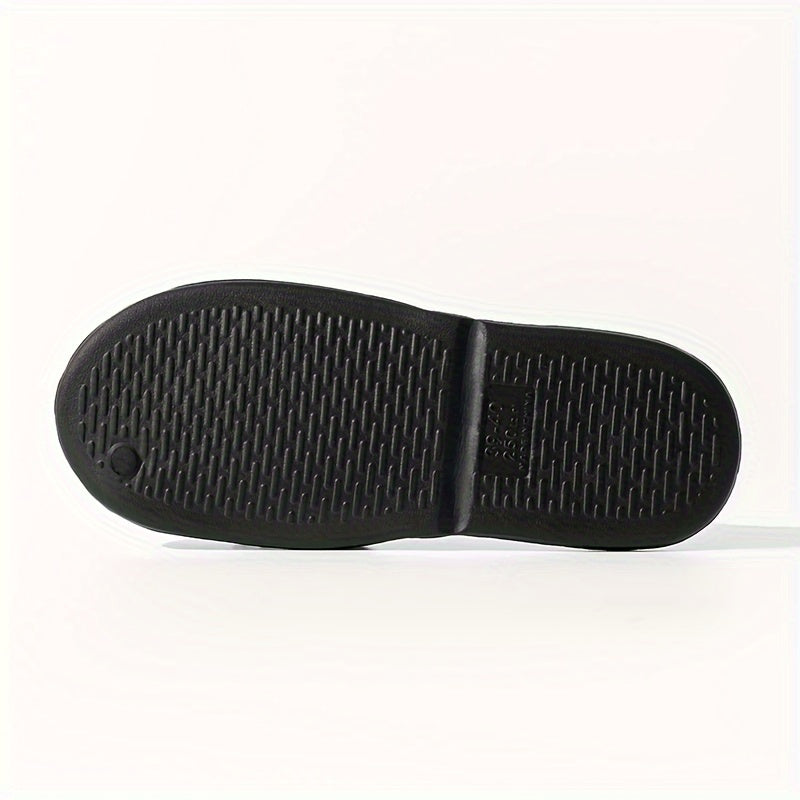 EVA Foldable Slippers for Travel, Indoor Bathroom Massage Sandals, Unisex Quick-Dry Non-Slip Flat Sole Slippers, All-Season Simple Solid Color Slip-On Clogs TARHUS
