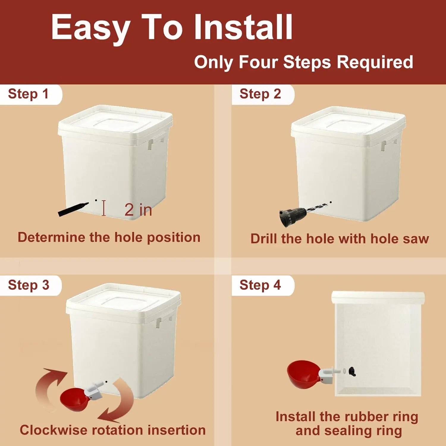 10 Pcs Chicken Waterer Nipples – Automatic Poultry Drinker Nozzles for Hens, Ducks & Quail, Leak-Proof Design - TARHUS