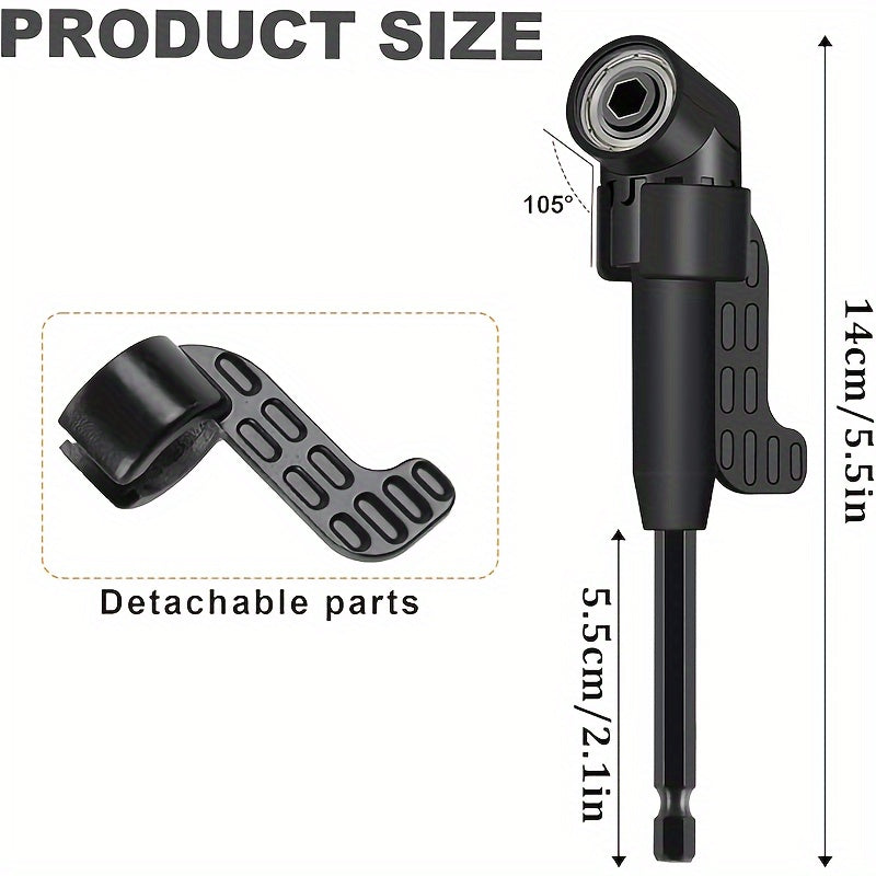 6-Piece Right Angle Drill Adapter Set for Power Drills & Impact Drivers - TARHUS