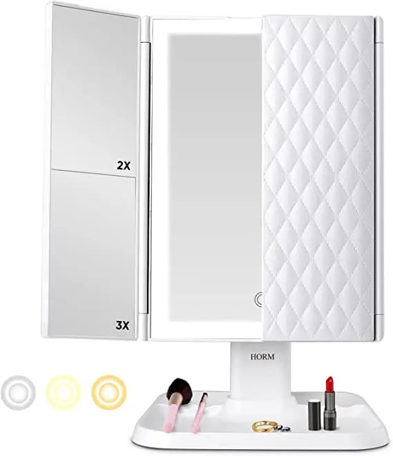 Trifold LED Makeup Mirror - TARHUS