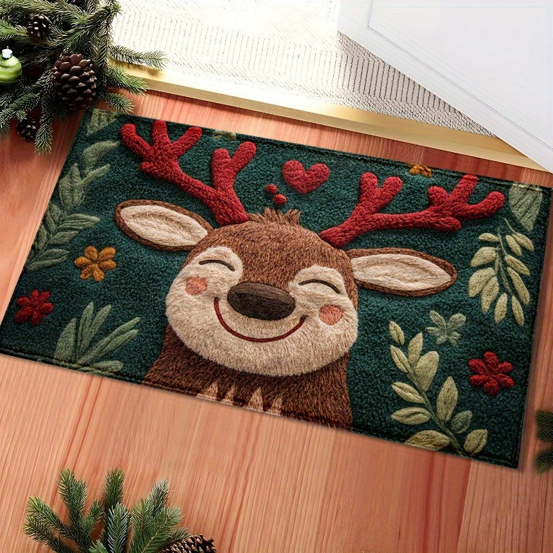 Christmas Reindeer Door Mat – Soft, Durable & Festive | MerryStep TARHUS