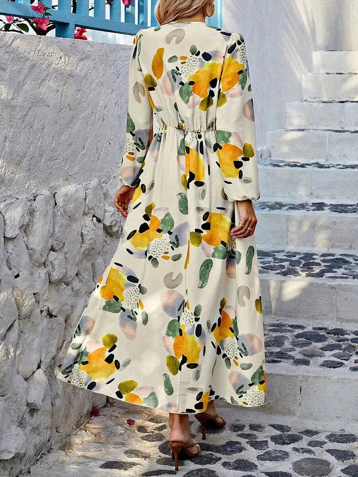 Elise - Floral Charm Maxi Dress - TARHUS