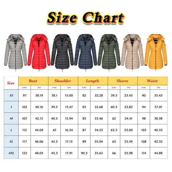 Women's Long Hooded Quilted Puffer Jacket - TARHUS