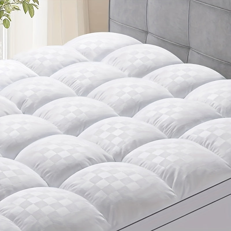 1200GSM Extra Thick Mattress Pad Cover - Cooling Comfort, Breathable Quilted Fitted Design, 30-50cm Deep Pocket, Overfilled With 7D&5D Filling, Machine Washable Bedding For All Sleepers, Skin-Friendly Design | Soft Texture TARHUS