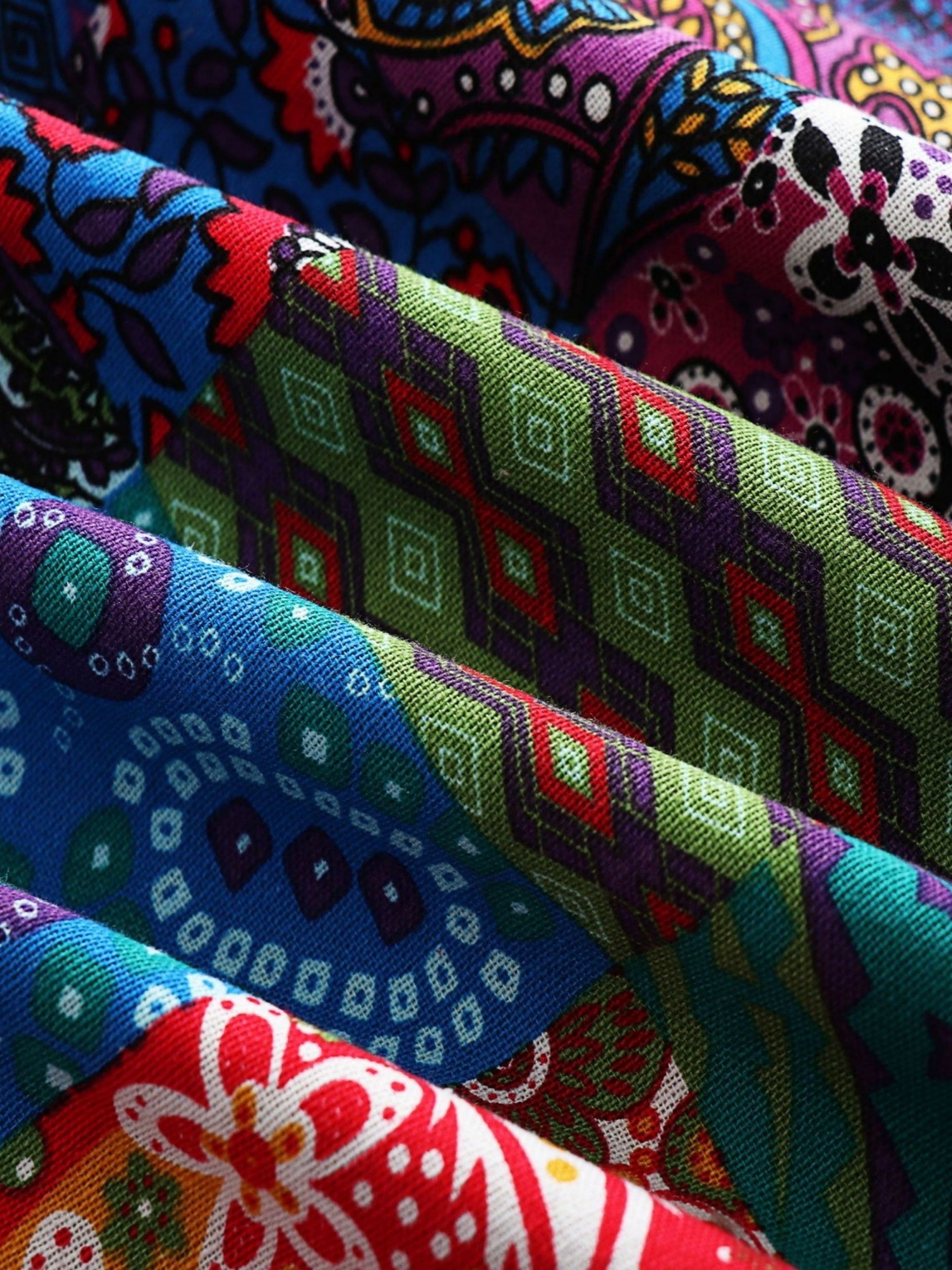 Colorful Paisley Floral Fleece-Lined Hooded Coat for Women | Cozy Boho Outerwear - TARHUS