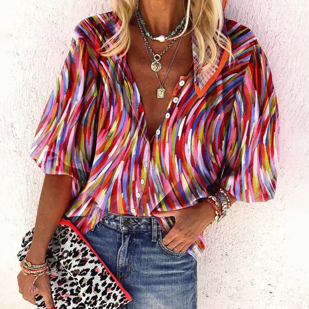 Alana™ | Elegant Printed Shirt - TARHUS