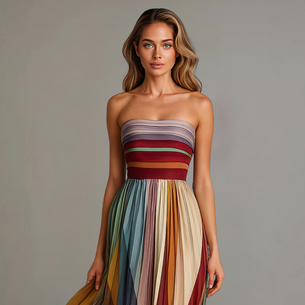 Fiorella™ | Colorful Sleeveless Dress TARHUS Dresses