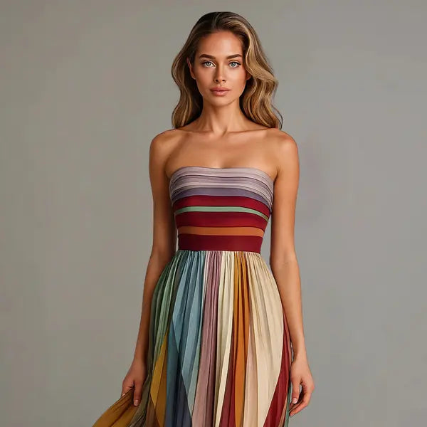 Fiorella™ | Colorful Sleeveless Dress TARHUS Dresses