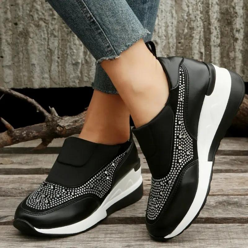 Rhinestone Orthopedic Sneakers for Women - TARHUS