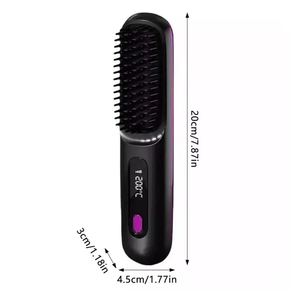 Cordless Hair Straightener Brush - TARHUS