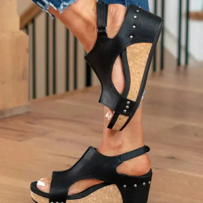 Carol | Elegant Wedge Sandals - TARHUS