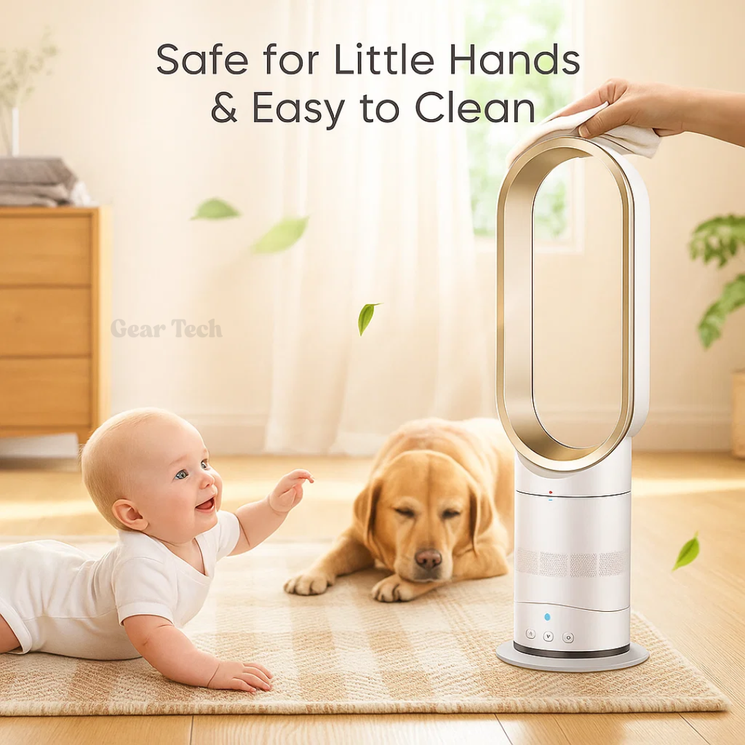 Bladeless Tower Fan with Remote Control - Quiet Air Circulator for Home & Office TARHUS