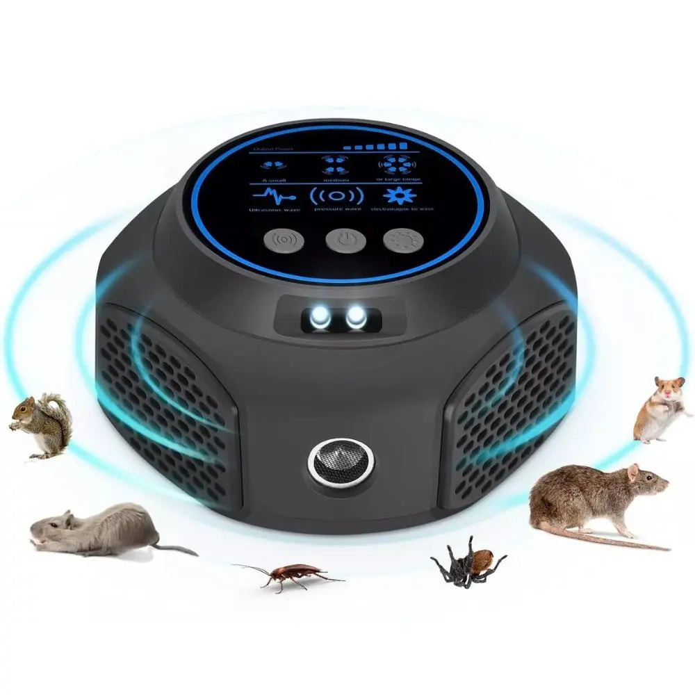 360° Ultrasonic Pest Repeller – Indoor Rodent & Insect Deterrent with Multi-Frequency Sonic Waves - TARHUS