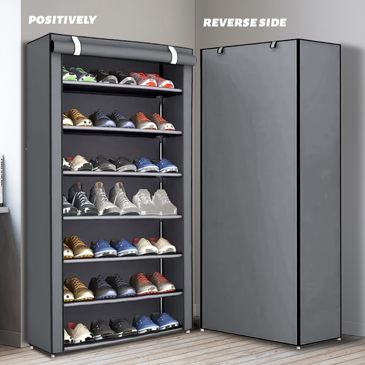 Portable Multi-Layer Shoe Organizer Rack – 6/8/10 Tier Storage - TARHUS