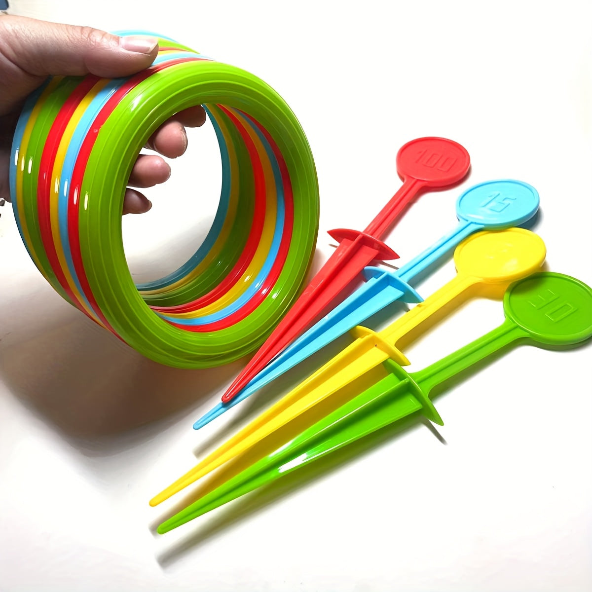 12PCS Ring Toss Game Set – Classic Outdoor Lawn & Beach Game for Kids and Adults TARHUS