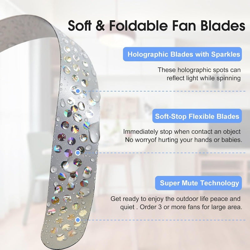 2-Pack Portable Fly Repellent Fans – Battery-Operated Tabletop Fans TARHUS