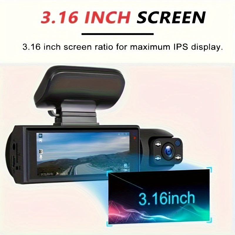 Dual Lens Dash Cam – 1080P Night Vision & Loop Recording TARHUS Electronics & Accessories