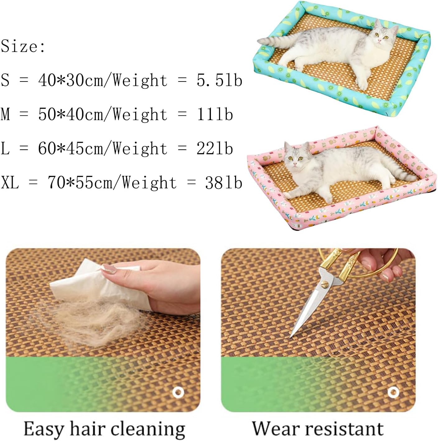 Breathable Rattan Cooling Pet Bed - TARHUS