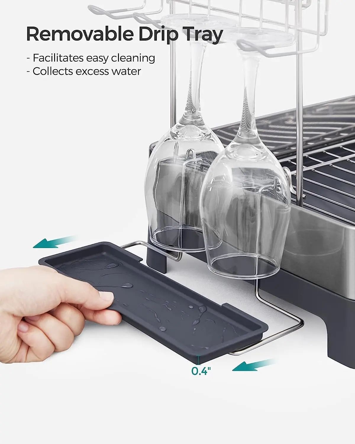 Dish Drying Rack - Grey and Silver - TARHUS