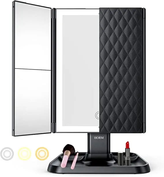 Trifold LED Makeup Mirror - TARHUS