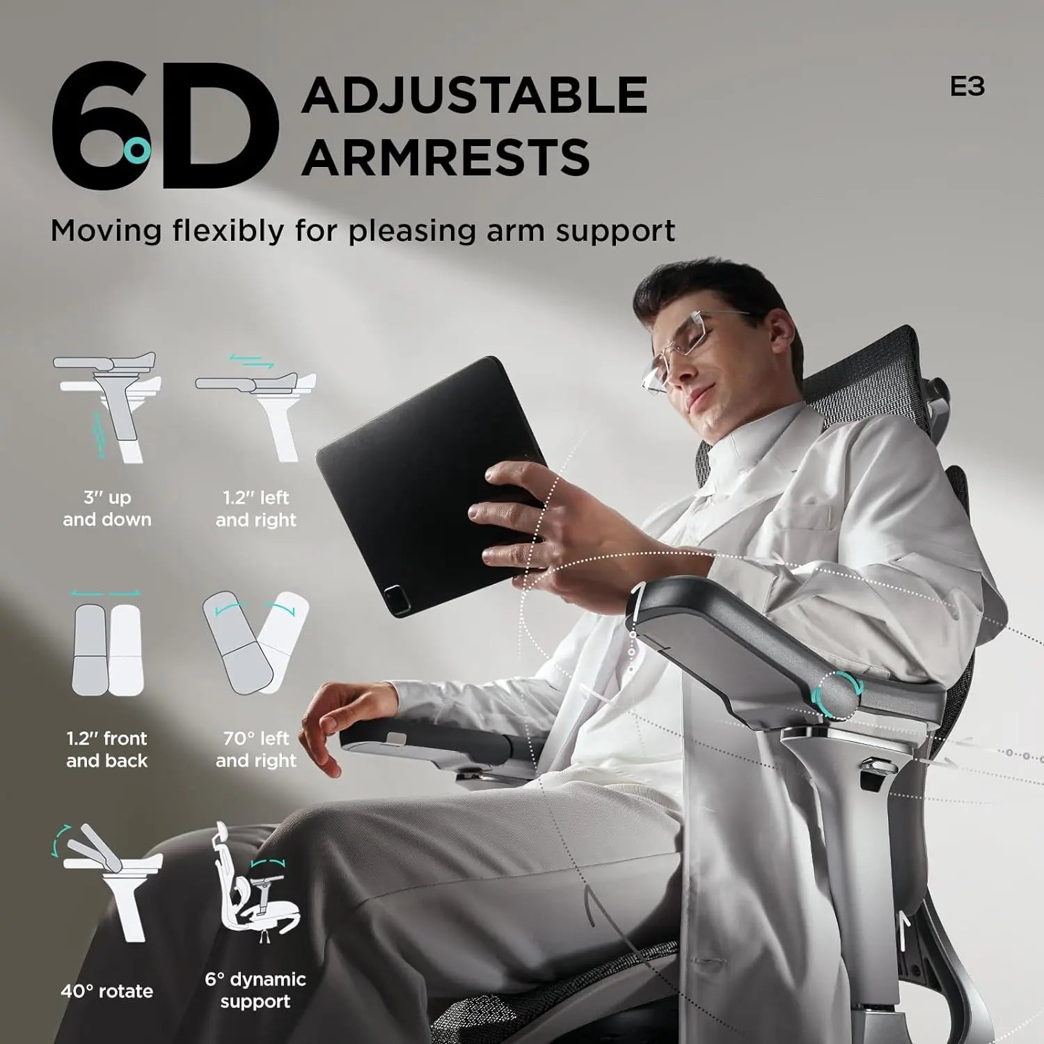 Pro Ergonomic Chair with Footrest - TARHUS