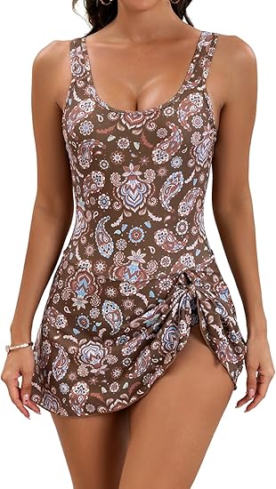 One Piece Tummy Control Swimdress - TARHUS