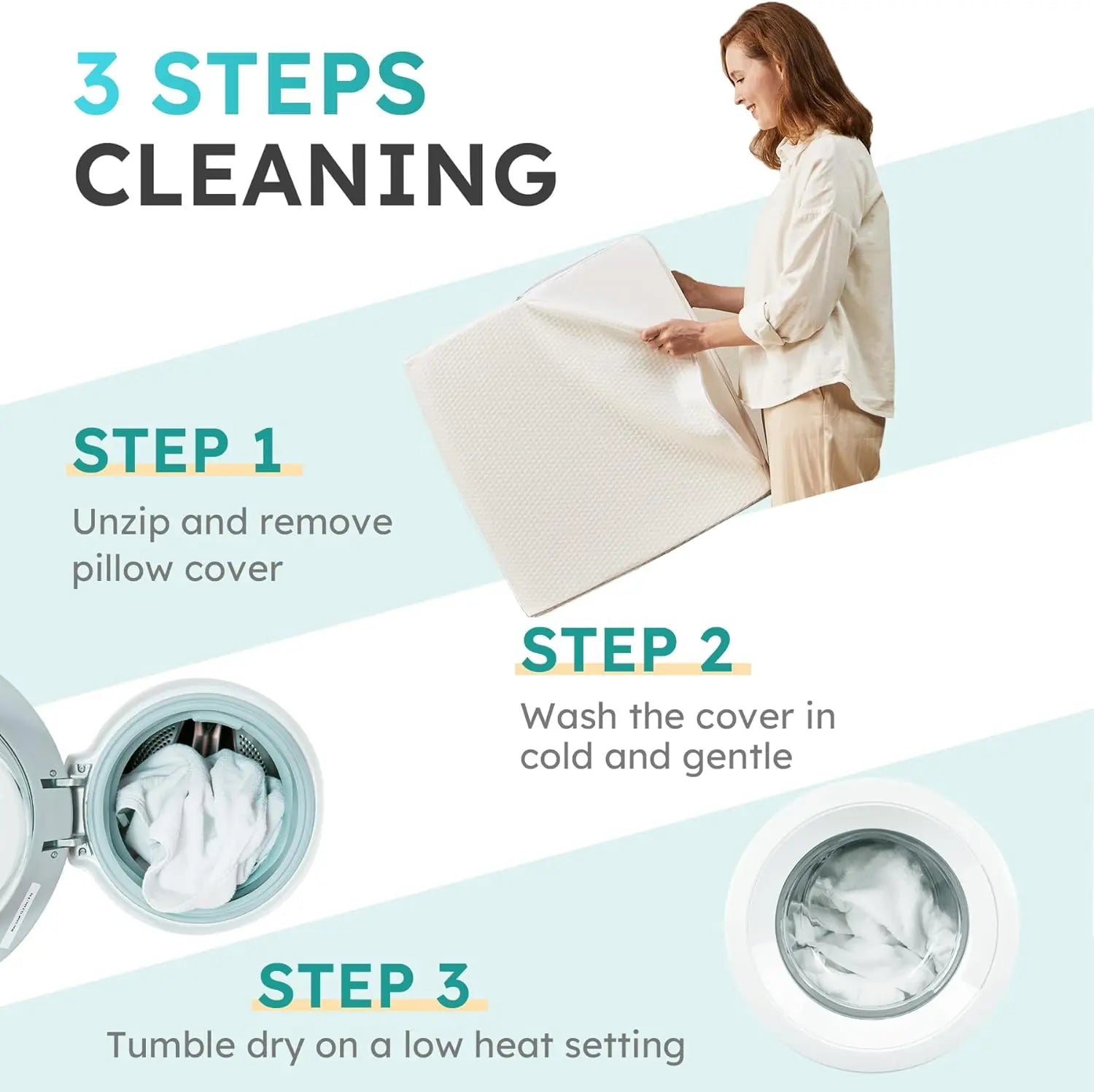 Wedge Support Pillow for Bed | Inclined Design – Back & Reflux Relief TARHUS