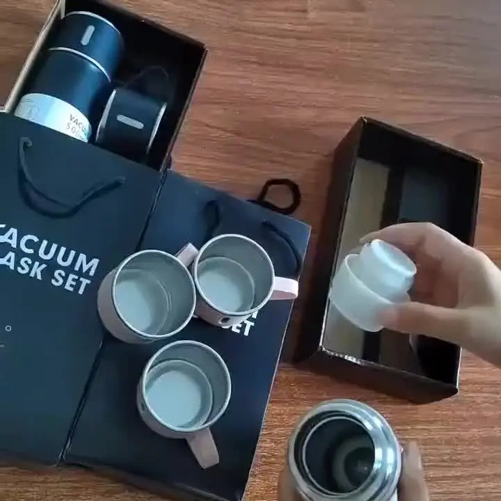 ThermaSip | 500ml Stainless Steel Vacuum Mug – Insulated Bottle with Cup TARHUS Kitchen Accessories