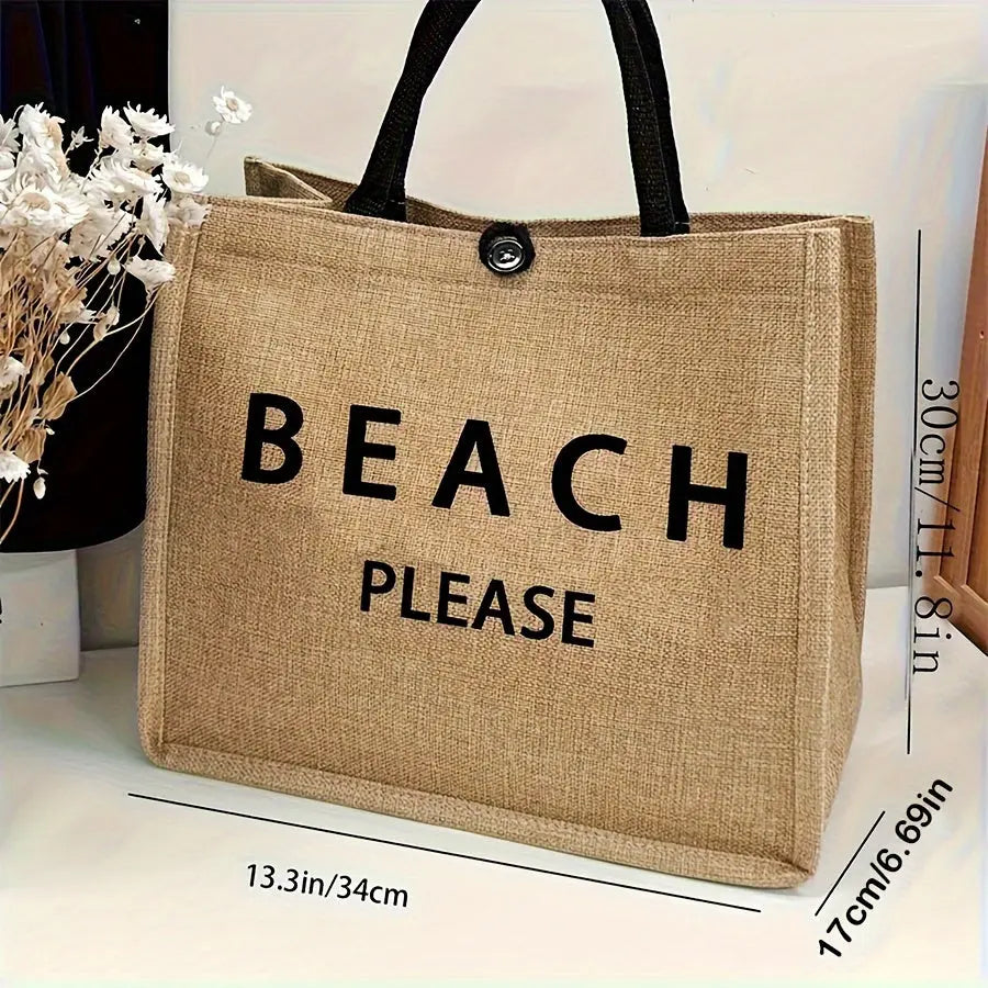 Serena | Large Letter Print Beach Tote – Lightweight Casual Shoulder Bag TARHUS Beach Beg
