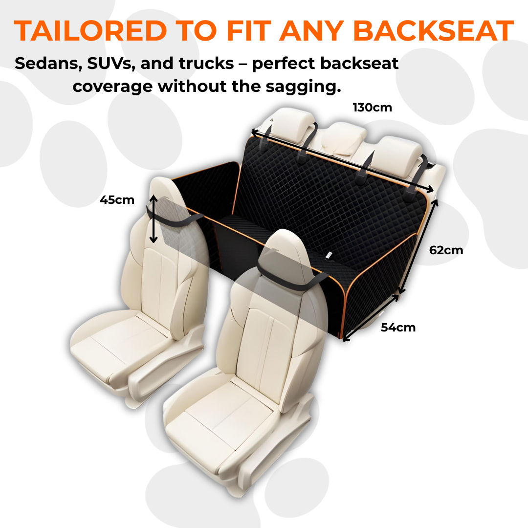 PupMat | Dog Car Seat Cover – Waterproof Pet Hammock for Back Seat TARHUS