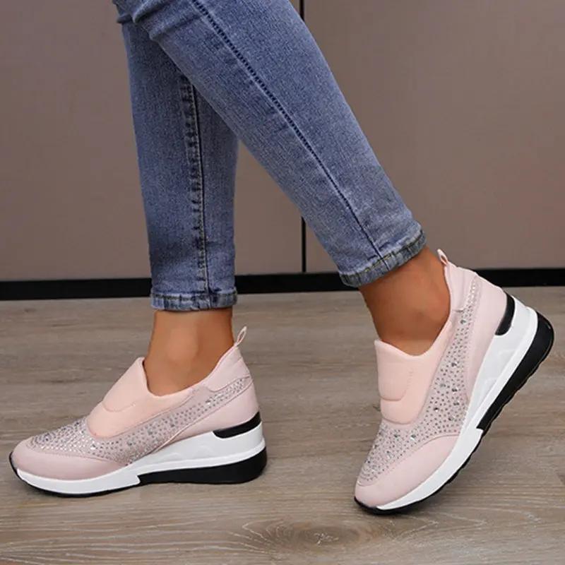Rhinestone Orthopedic Sneakers for Women - TARHUS