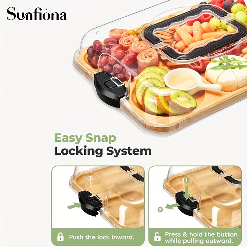 Bamboo Cheese Tray – Elegant, Portable & Perfect for Entertaining TARHUS Kitchen & Dining