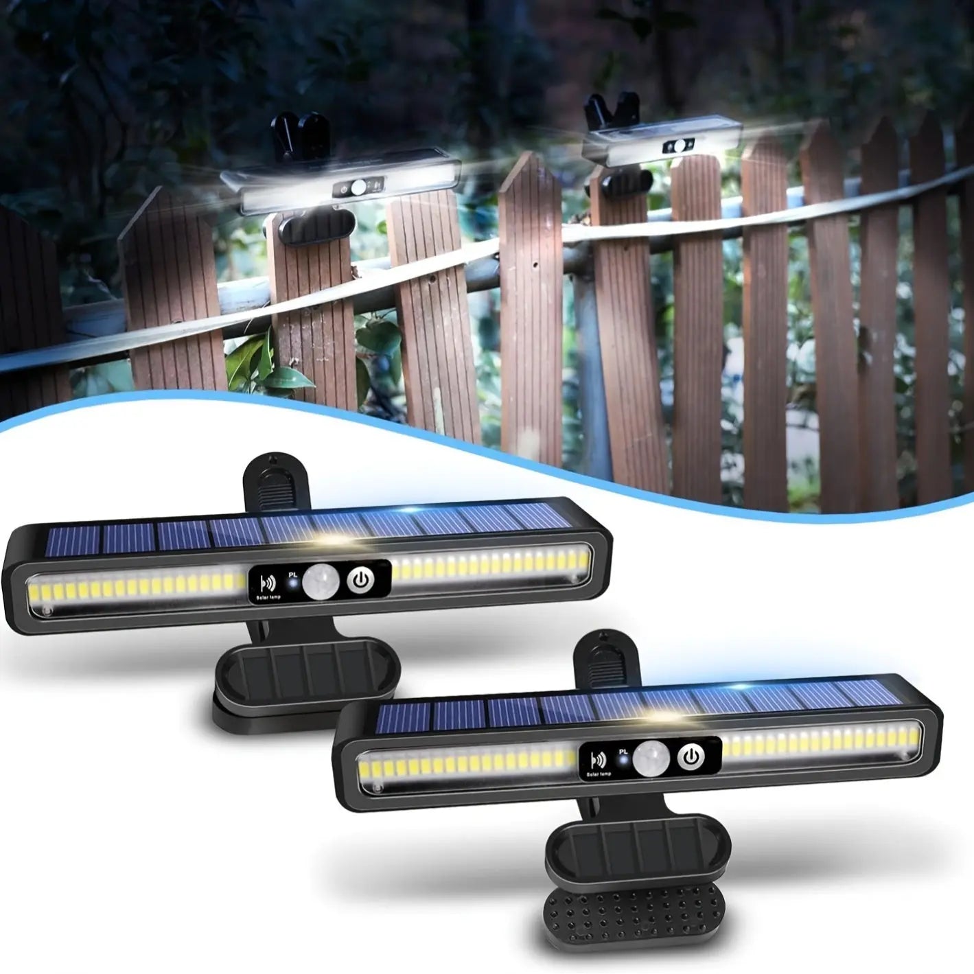 Motion Sensor Solar Clip-On Light – Ultra-Bright Outdoor LED for Fence, Garden, Yard & Landscape Lighting - TARHUS