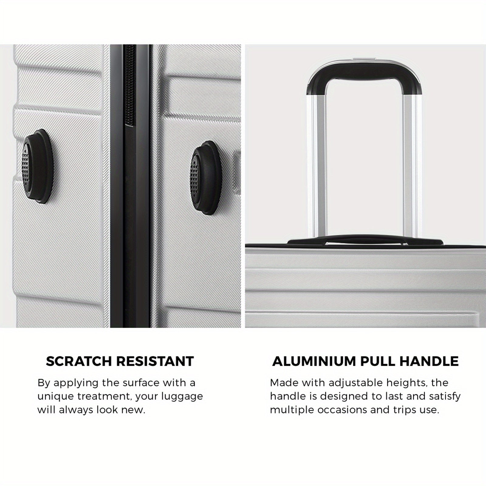 Mazam | 3-Piece Luggage Set – Hard Shell Spinner Suitcases with TSA Lock TARHUS