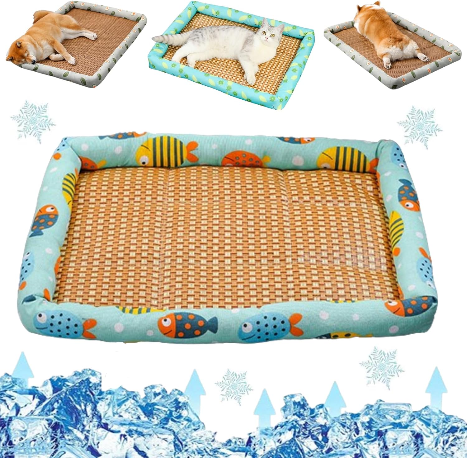 Breathable Rattan Cooling Pet Bed - TARHUS
