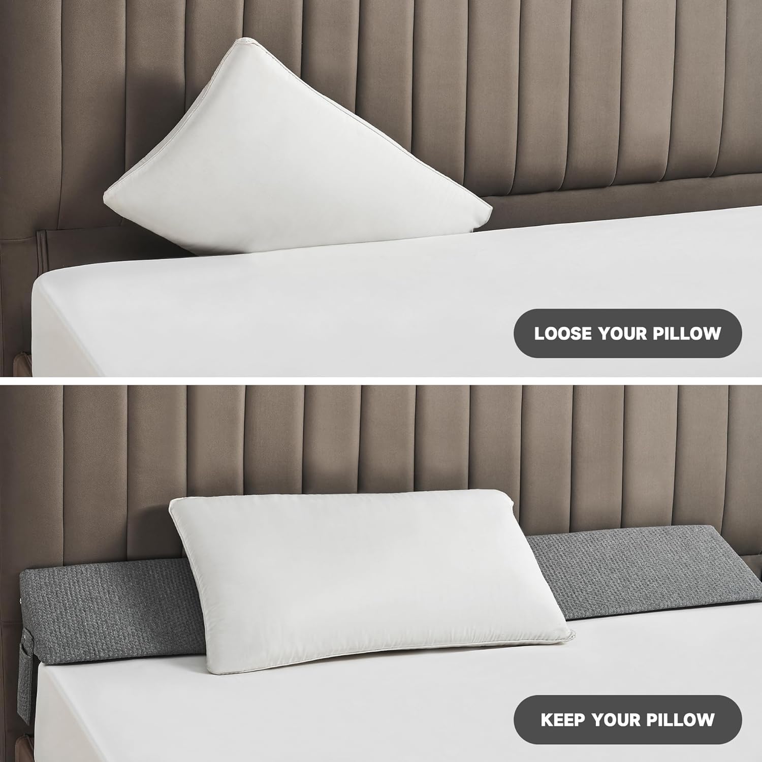 Bed Gap Filler Wedge | Support Pillow – Sleep & Storage Comfort