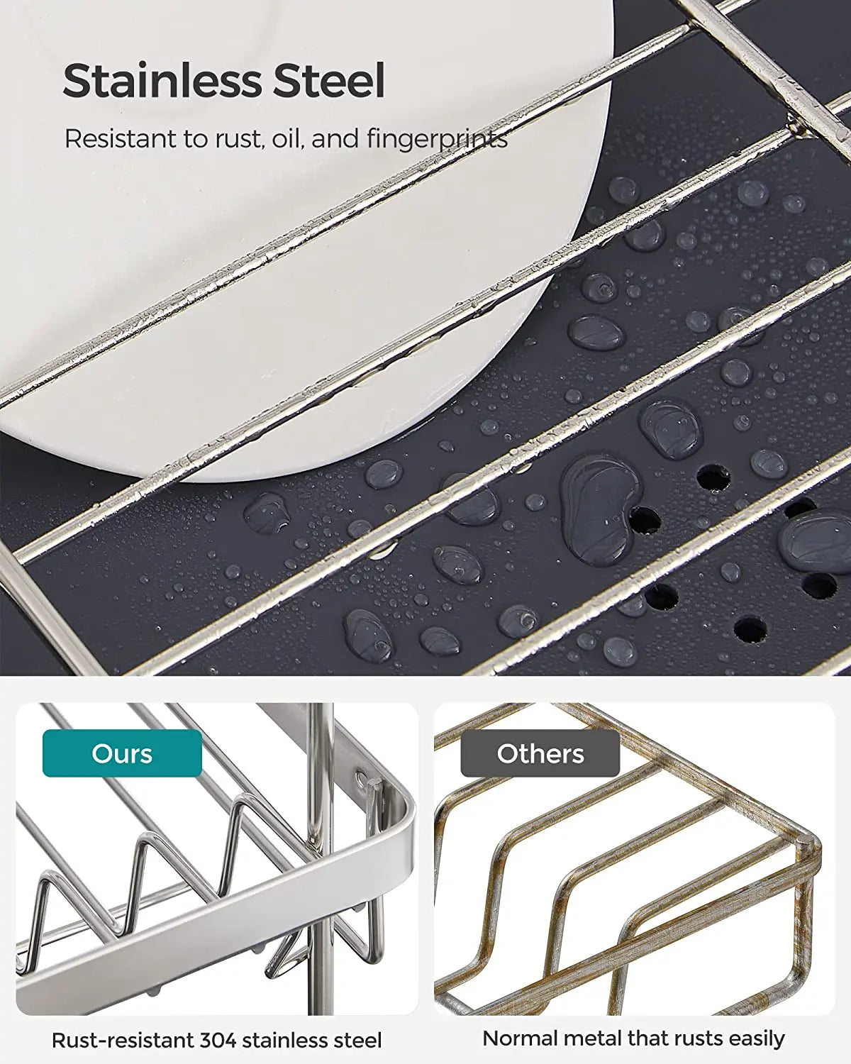 Dish Drying Rack - Grey and Silver - TARHUS