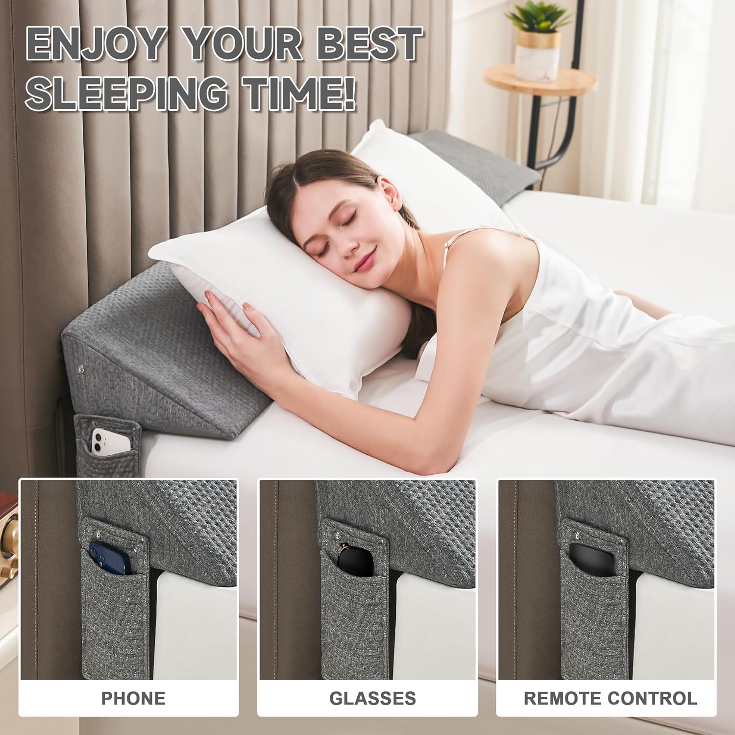 Bed Gap Filler Wedge | Support Pillow – Sleep & Storage Comfort