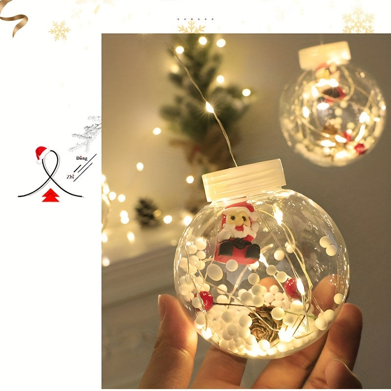 GlowWish | LED Christmas Curtain Lights with Snowman Wishing Balls TARHUS